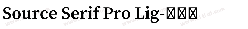 Source Serif Pro Lig字体转换